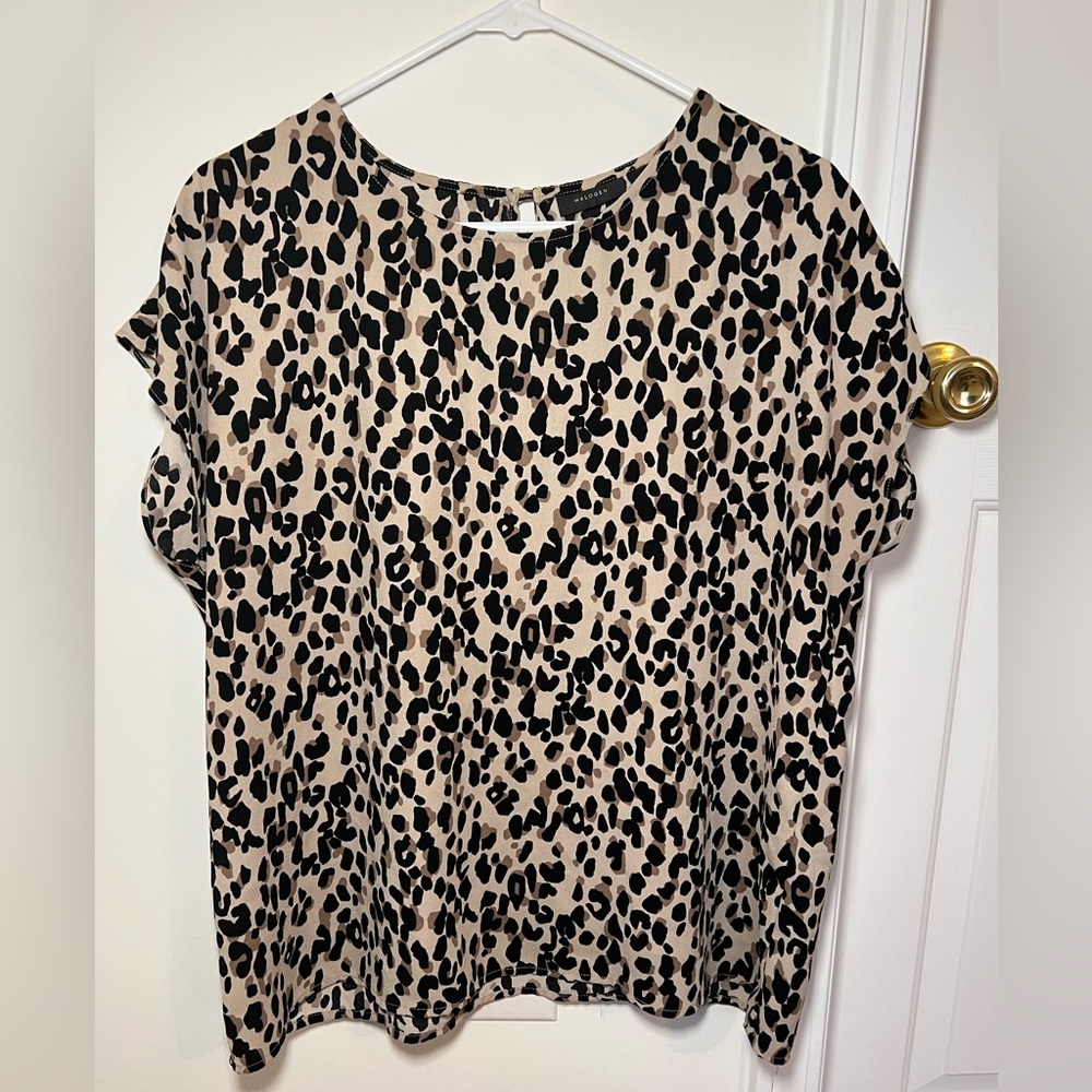 Halogen Leopard Print Blouse